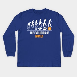 the evolution of money bitcoin 1 Kids Long Sleeve T-Shirt